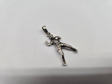 Load image into Gallery viewer, 925 Sterling Silver Professional Boxer Charm Pendant 1 1/4 (31mm) Inch Tall