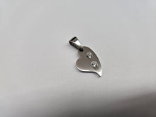 Load image into Gallery viewer, Stainless Steel Fancy Heart Pendant 7/8 inch with 30 inch Bead Chain Necklace