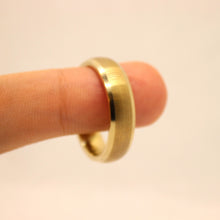 Load image into Gallery viewer, Tungsten Carbide Yellow Domed Brushed Finish Beveled Edge Wedding Band Ring 6mm
