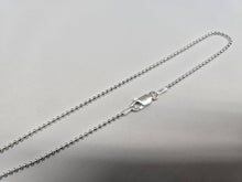 Load image into Gallery viewer, 925 Sterling Silver Thin Pallini Bead Ball Chain Anklet 1.5mm Italy, 9.5" to 10"
