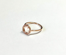 Load image into Gallery viewer, 14K Solid Rose Gold Dainty Smile Face Ring Band Handmade
