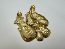 Load image into Gallery viewer, 10K Solid Yellow Gold Lucky Money Bag Pendant Diamond Cut 6 Sizes
