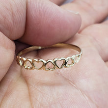 Load image into Gallery viewer, 14K Yellow Gold Love Heart Beautiful Ring for Women Girl Wedding Gift Sizes 5-13
