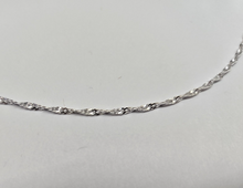 Load image into Gallery viewer, 925 Sterling Silver Twisted Singapore Chain Necklace Diamond Cut 1.7mm 16"-20"
