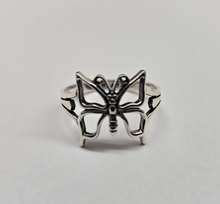 Load image into Gallery viewer, 925 Sterling Silver Butterfly Ring for Women 5/8 inch Size 6~10.5
