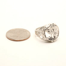 Load image into Gallery viewer, 925 Sterling Silver Detailed Dollar Sign Diamond Cut Finish Ring 3/4 Inch Wide
