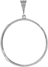 Load image into Gallery viewer, Solid Sterling Silver Mexican Cien Pesos Bezel Diamond Cut 39mm Coins Prong Back
