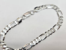 Load image into Gallery viewer, 925 Sterling Silver Thin Flat Figaro Link Chain Necklace Bracelet 6mm 7" to 30"

