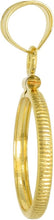 Load image into Gallery viewer, Sterling Silver &amp; Gold Filled Dime Bezel 18 mm Screw Top Coin Edge 10 Cent Coin

