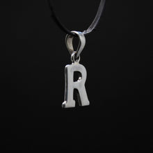 Load image into Gallery viewer, 925 Sterling Silver Alphabet Initial Pendant Plain Slab Serif Upper Case Letter
