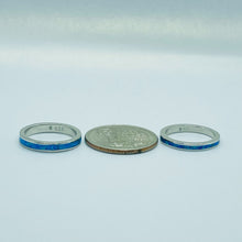 Load image into Gallery viewer, 2.5mm, 3mm Sterling Silver Synthetic Opal Stackable Ring for Women and Girls

