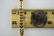 Load image into Gallery viewer, 10K Yellow Gold Hollow Franco Necklace Chain Box Link Men Women 6mm 24" ~ 40"
