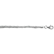 Load image into Gallery viewer, 925 Sterling Silver Seven Strand Faceted Pallini Bead Ball Chain Necklace 1.2mm
