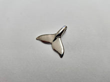 Load image into Gallery viewer, 925 Sterling Silver Plain Whale Tail Pendant Diamond Cut 11/16 Inch (18mm) Tall
