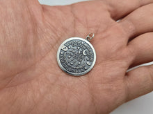 Load image into Gallery viewer, 925 Sterling Silver New Orleans Manhole Cover Pendant 1 (25mm) Inch Tall
