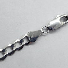 Load image into Gallery viewer, 14K White Gold Solid Cuban Curb Link Chain Necklace Bracelet 6mm 7"~30"
