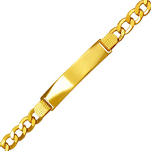 Load image into Gallery viewer, 14K Yellow Gold Hollow Curb ID Bracelet 10mm/8mm 8" 8.5" Engraving Available
