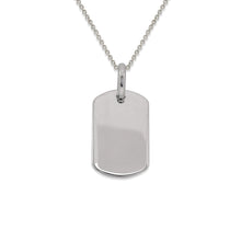 Load image into Gallery viewer, 14K Yellow White Gold Plain Rectangle Pendant Disc Charm High Quality Polished
