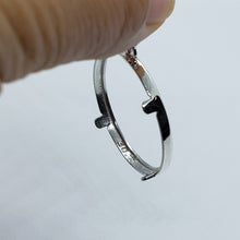 Load image into Gallery viewer, 925 Sterling Silver Half Dollar Bezel 30 mm Coins Prong Back Round Edge 50 Cent
