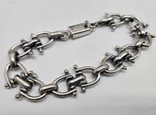 Load image into Gallery viewer, 925 Sterling Silver Large Horseshoe Link Chain Bracelet 19mm Wide 8.5" Long
