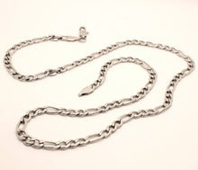 Load image into Gallery viewer, Stainless Steel Figaro Link Chain Necklace 5.5mm Wide, Sizes 20-30 Inches
