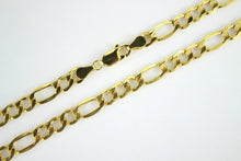 Load image into Gallery viewer, Authentic 14K Yellow Gold Hollow Figaro Necklace Bracelet Chain 5.5mm/7"~30"
