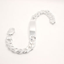 Load image into Gallery viewer, 925 Sterling Silver Personalized Custom Engraved Curb Link ID Bracelet 9.5mm
