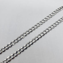 Load image into Gallery viewer, 14K White Gold Solid Cuban Curb Link Chain Necklace Bracelet 5mm 7"~30"
