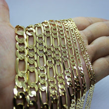 Load image into Gallery viewer, 14k Solid Yellow Gold Figaro Chain Necklace Bracelet 1.9mm - 5.3mm / 7" - 30"
