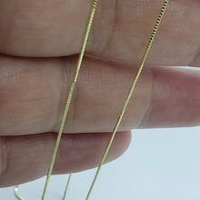 Load image into Gallery viewer, Solid 10K Yellow Gold Box Chain Necklace for Women Girl o.55 mm 16" 20" 24"
