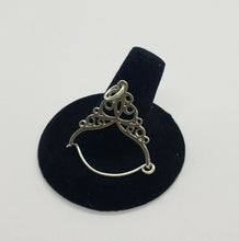 Load image into Gallery viewer, 925 Solid Sterling Silver Large Charm Holder Pendant 1 1/2 inch Tall Made in USA
