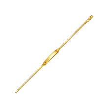 Load image into Gallery viewer, 14K White Pave Gold Baby ID Bracelet Curb XLight 5mm ID 2.5mm Chain 6" Engraving
