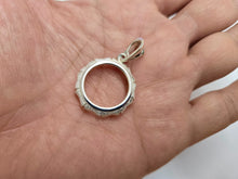 Load image into Gallery viewer, 925 Sterling Silver 10 Cent Dime Coin Bezel Bamboo Shape Edge 18mm Prong Back
