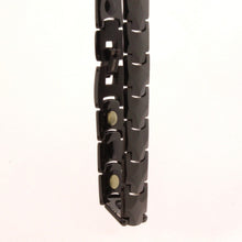 Load image into Gallery viewer, Tungsten Carbide Black Faceted Links Magnetic Therapy Bracelet, 1/2 Inch Wide
