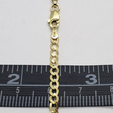Load image into Gallery viewer, 10K Yellow Gold Solid Cuban Link Chain Curb Necklace Bracelet 3mm, 7"~30"
