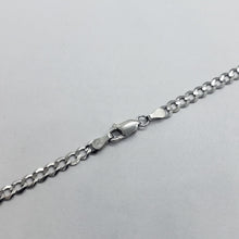 Load image into Gallery viewer, 14K White Gold Solid Cuban Curb Link Chain Necklace Bracelet 4mm  7"~30"
