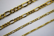 Load image into Gallery viewer, Authentic 14K Yellow Gold Figaro Link Hollow Chain 2mm ~ 5.5mm / 16" ~ 26"
