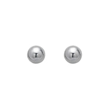 Load image into Gallery viewer, 14K Yellow or White Gold Ball Stud Earrings 7mm Wide 2grams Screw Backing
