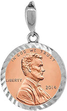 Load image into Gallery viewer, Sterling Silver Penny Bezel 19 mm Coins Prong Back Diamond Cut 1 Cent Six Pence
