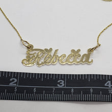 Load image into Gallery viewer, Authentic 10K Solid Yellow Gold Handmade Personalized Name Pendant w/out Rolo
