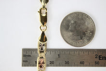 Load image into Gallery viewer, Authentic 14K Yellow White Rose Gold Tri-Color Valentino Chain 6mm/18"-26"
