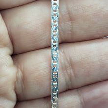 Load image into Gallery viewer, 925 Sterling Silver Italy Flat Mariner Link Chain Necklace Bracelet 2.1mm 7"~30"
