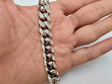 Load image into Gallery viewer, 12mm Sterling Silver Miami Cuban Link Chain Necklace Bracelet Rhodium Finished
