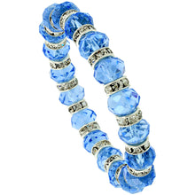 Load image into Gallery viewer, 7 in Glass Crystal Bracelet on Elastic Nylon Strand 3/8 in (10mm) Wide 29 Styles
