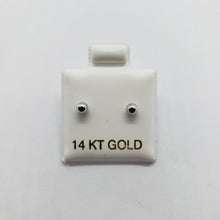 Load image into Gallery viewer, 14K Real Yellow White Gold Polished Round Ball Stud Earrings Screw Backing 2m~8m

