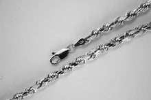 Load image into Gallery viewer, 10K SOLID WHITE GOLD ROPE CHAIN NECKLACE 1.5MM ~ 5MM 16" ~ 30"
