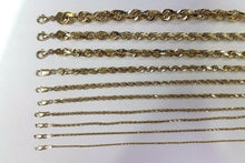Load image into Gallery viewer, Authentic 14k Solid Yellow Gold D/C Rope Chain Necklace 1.5mm-9mm/14-30"
