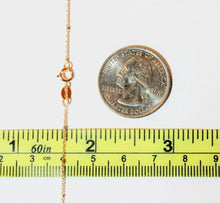 Load image into Gallery viewer, 14K Solid Rose Gold Rolo with Bead Chain Necklace 1mm Size 16-24"
