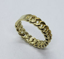 Load image into Gallery viewer, Authentic 10K Yellow Gold Fixed Chain Ring Quality Workmanship 5mm Size 6 to 10
