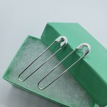 Load image into Gallery viewer, 925 Sterling Silver High Quality Safety Pin Charm Brooch or Earrings Made Italy

